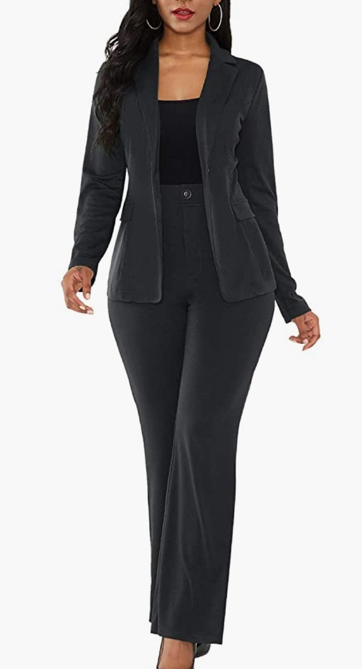 Black two clearance piece pant suit